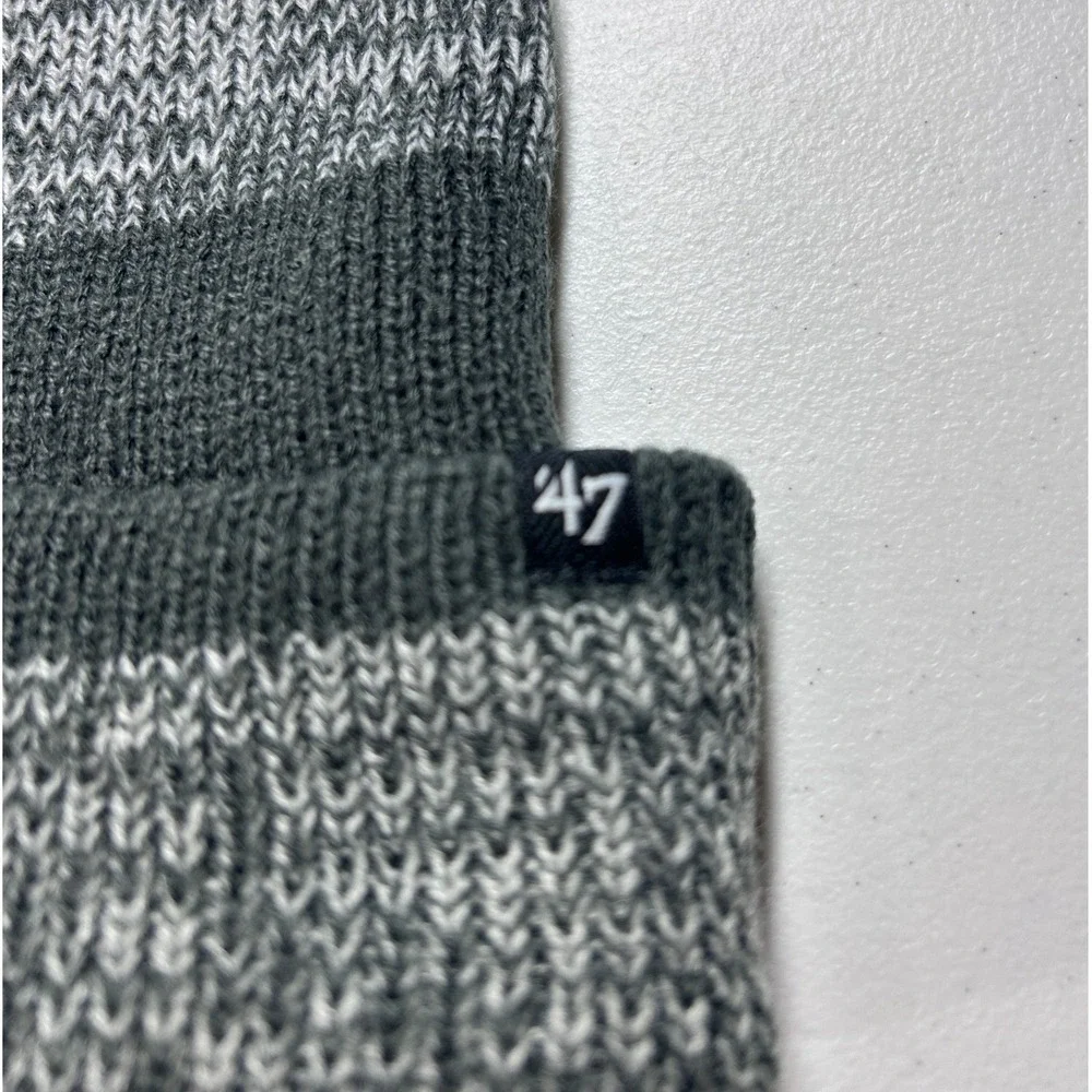 Cleveland Browns '47 NFL Knit Beanie Pom Gray Stripes Football Winter Hat NEW